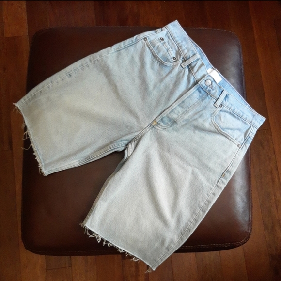 Boyish High Waisted Relaxed Fit Organic Cotton & Tencel Blend Bermuda Sh… - Picture 5 of 12